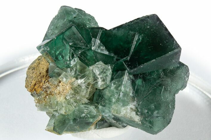 Fluorescent Green Fluorite Twins - Diana Maria Mine, England #337490